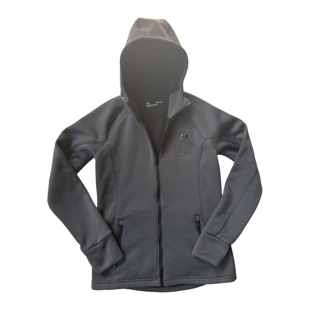 Under Armour Women's Storm Swacket Full Zip Hooded Jacket Gray Small EUC